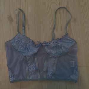 Shein light blue crop top